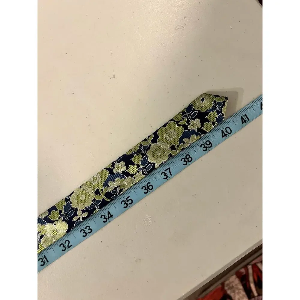 J.Crew 100% Silk Blue Green Floral Wrap Belt Size Small Medium